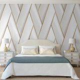 DUTCH WALLCOVERINGS Tapet Geometric vit och guld