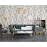 DUTCH WALLCOVERINGS Tapet Geometric vit och guld