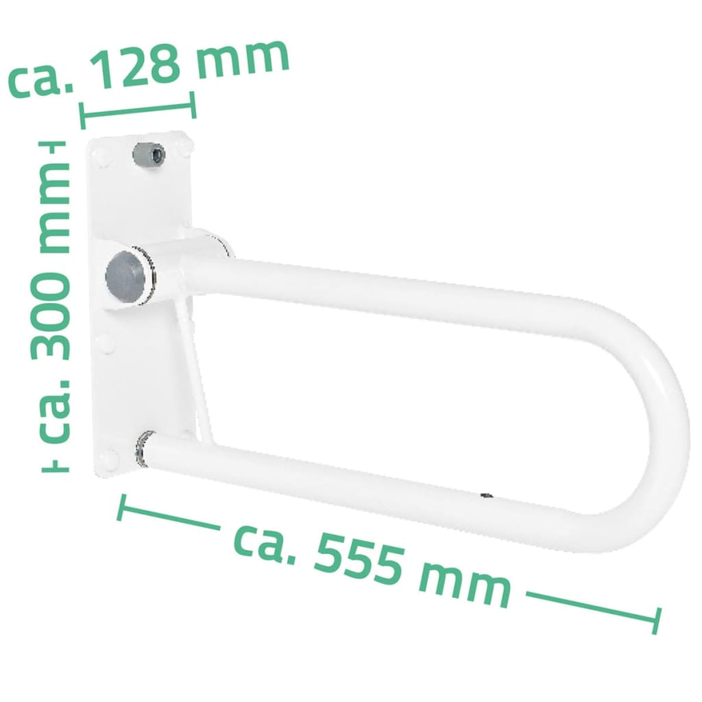 RIDDER Hopfällbart stödhandtag 55,5 cm 100 kg A0130101