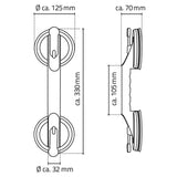 RIDDER Stödhandtag med sugkoppar 12,5 cm 100 kg A0150201