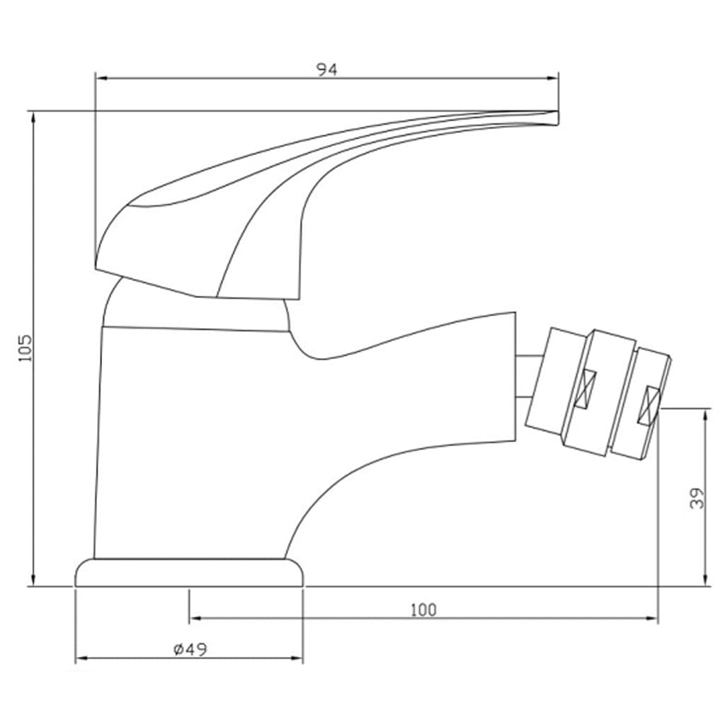 SCHÜTTE Bidéblandare ATHOS PLUS krom