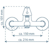 SCHÜTTE Badkarsblandare ATHOS PLUS krom