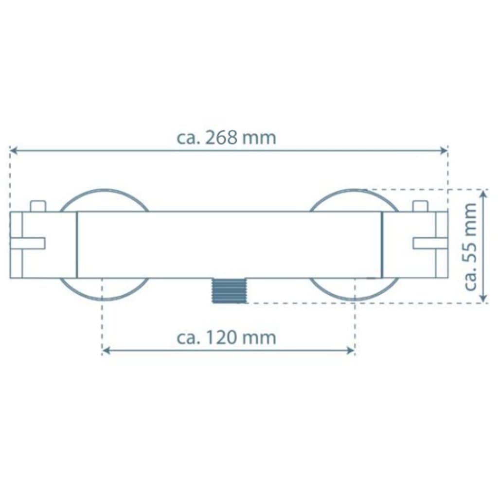 SCHÜTTE Termostatisk duschblandare LONDON 5,5 cm