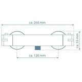 SCHÜTTE Termostatisk brusblandare LONDON 5,5 cm