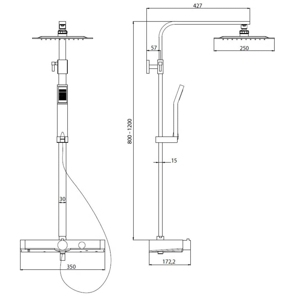 SCHÜTTE Termostatisk brussystem OCEAN