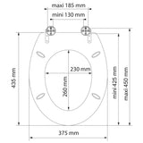 SCHÜTTE Toalettsits med mjuk stängning GREY STEEL