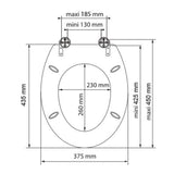 SCHÜTTE Toalettsits Massivt træ MDF brun