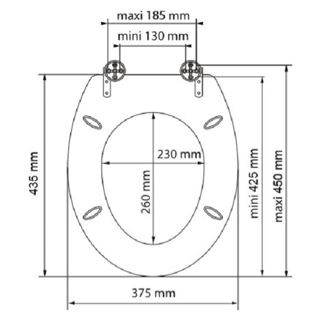 SCHÜTTE Toalettsits med mjuk stängning DARK WOOD MDF