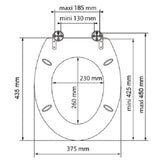 SCHÜTTE Toalettsits med mjuk stängning DARK WOOD MDF