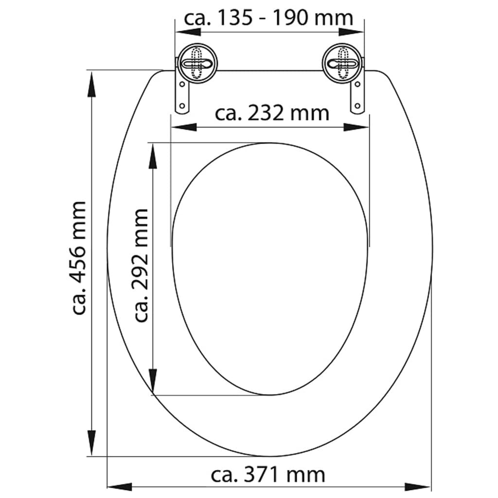 SCHÜTTE Toalettsits duroplast HVID