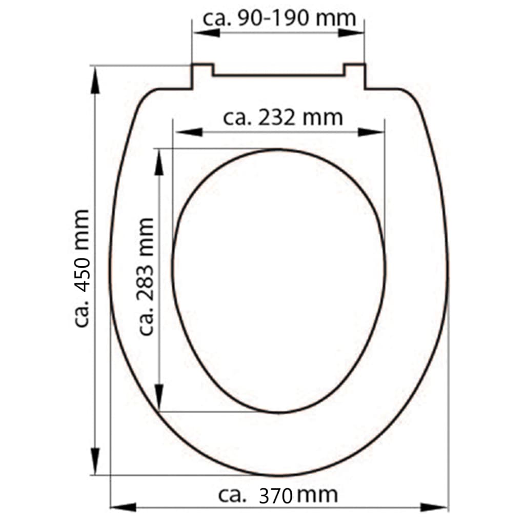 SCHÜTTE Toalettsits HVID duroplast