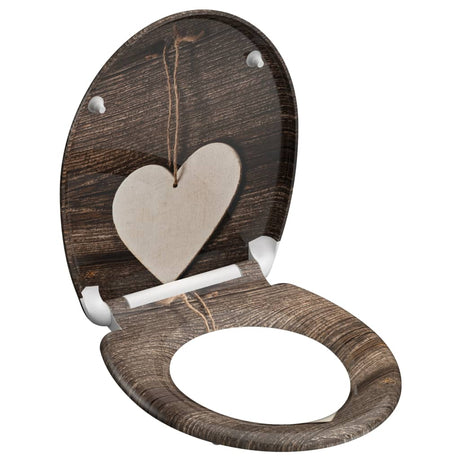 SCHÜTTE Toalettsits med mjuk stängning duroplast WOOD HEART