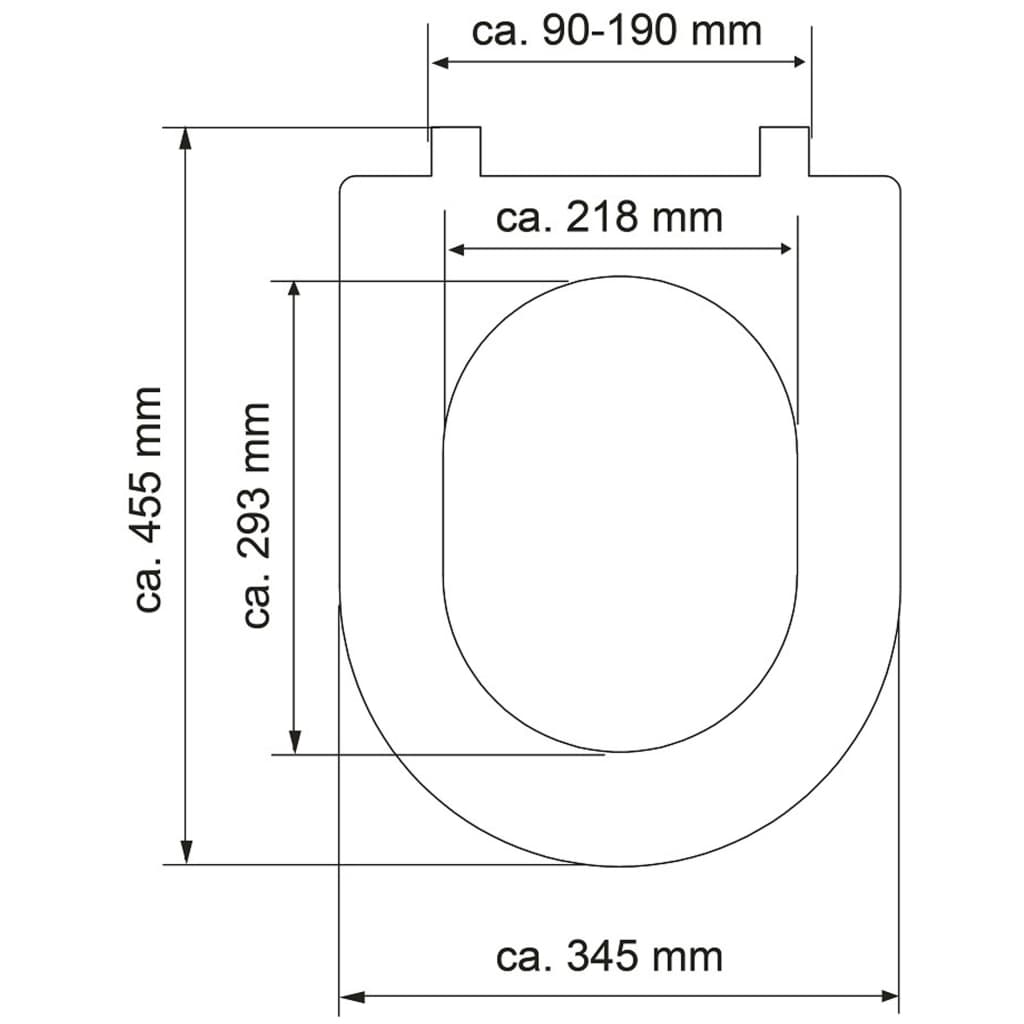 SCHÜTTE Toalettsits WHITE duroplast D-formad