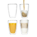 HI Latte macchiato-glas 2 st 400 ml genomskinlig