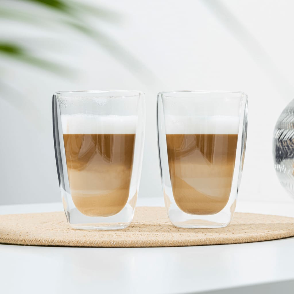 HI Latte macchiato-glas 2 st 400 ml genomskinlig