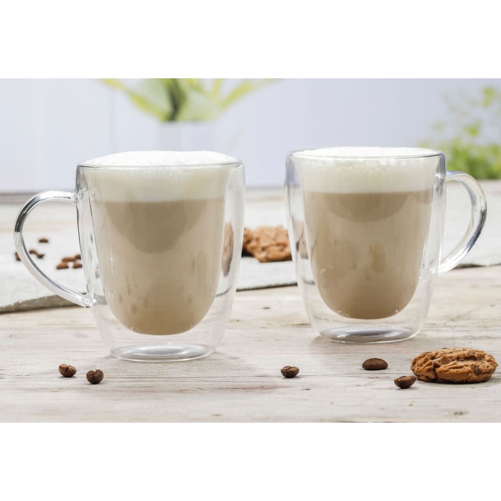 HI Cappuccinoglas 2 st 270 ml genomskinlig