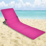 HI Hopfällbar strandmatta PVC rosa