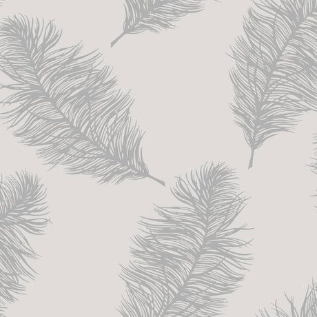 DUTCH WALLCOVERINGS Tapet Fawning Feather ljusgrå