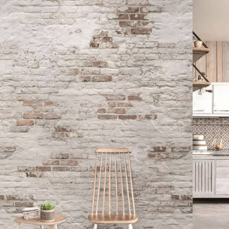 DUTCH WALLCOVERINGS Fototapet Old Brick Wall beige och brun