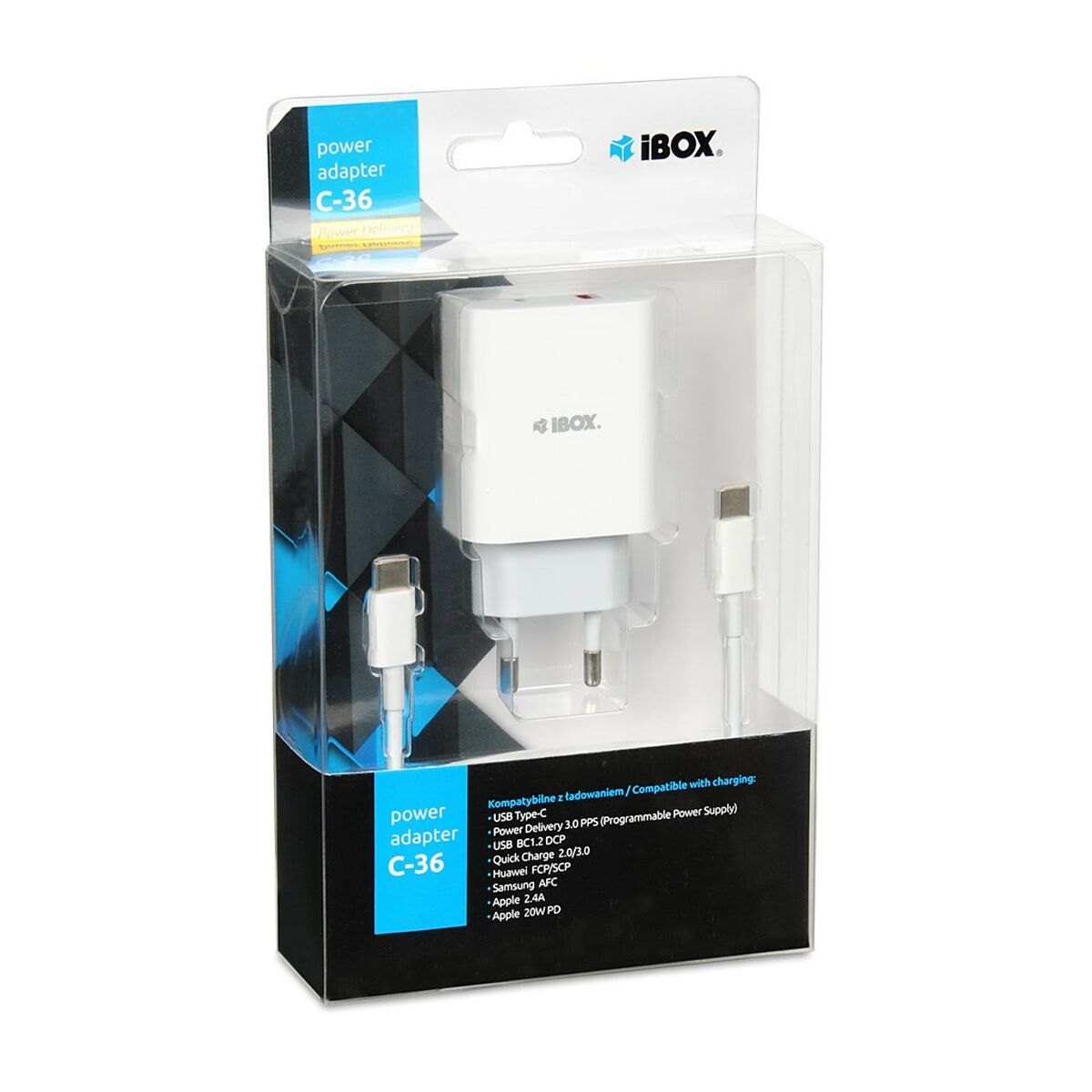 Väggladdare Ibox ILUC36W Vit 20 W