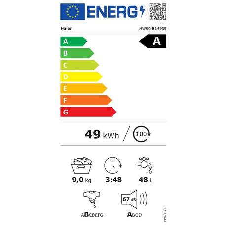 Tvättmaskin Haier HW90-B14939S8 1400 rpm 9 kg