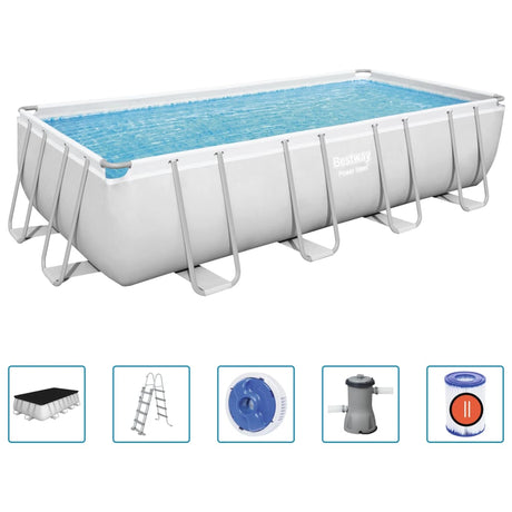 Bestway Pool Power Steel rektangulär 488x244x122 cm