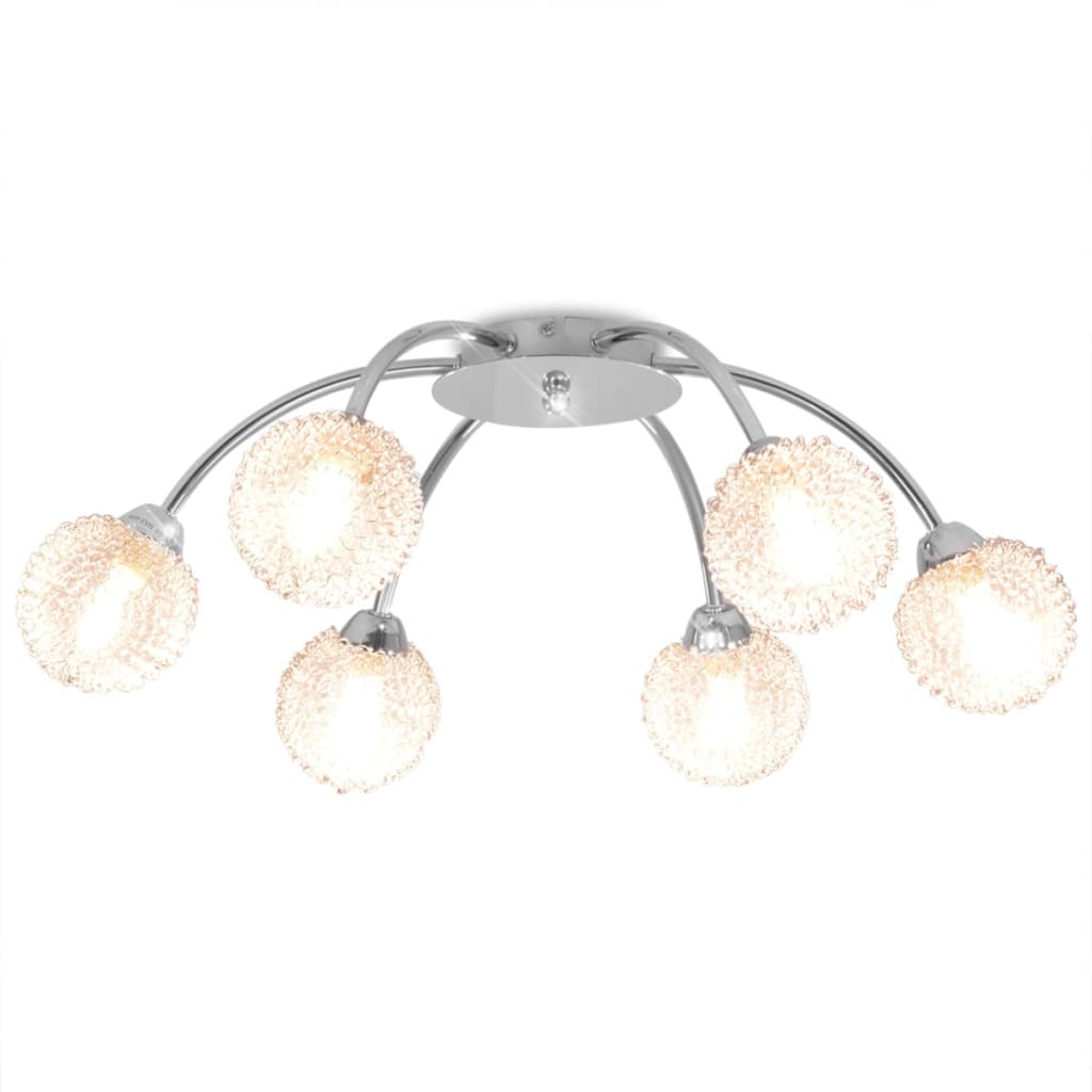 Taklampa med 6 LED-glödlampor G9 240 W