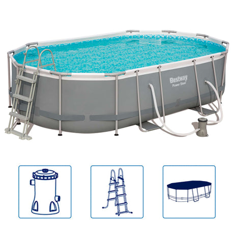 Bestway Pool Power Steel oval 488x305x107 cm 56448