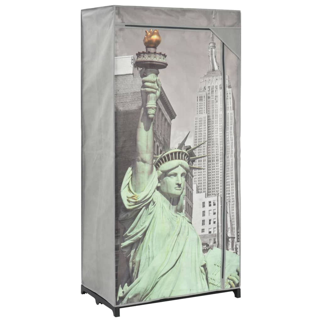 Garderob New York 75x45x160 cm tyg