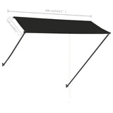 Markis med LED 300x150 cm antracit