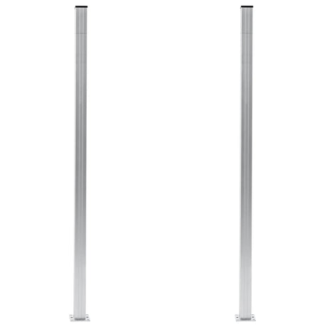 Staketstolpar 2 st aluminium 185 cm