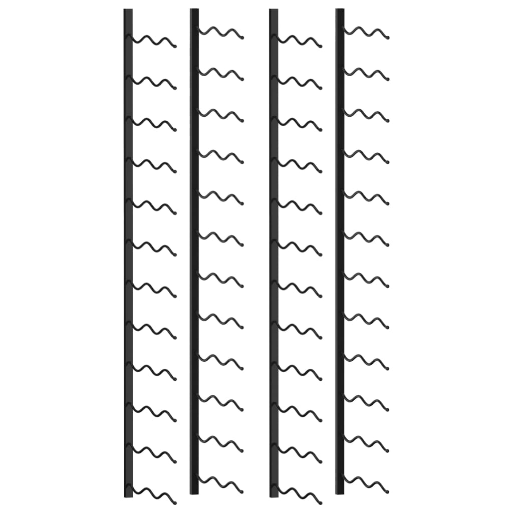 Väggmonteret vinställ for 48 flaskor 2 st sort jern
