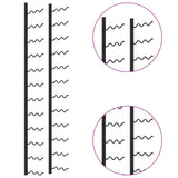 Väggmonterat vinställ för 36 flaskor svart järn
