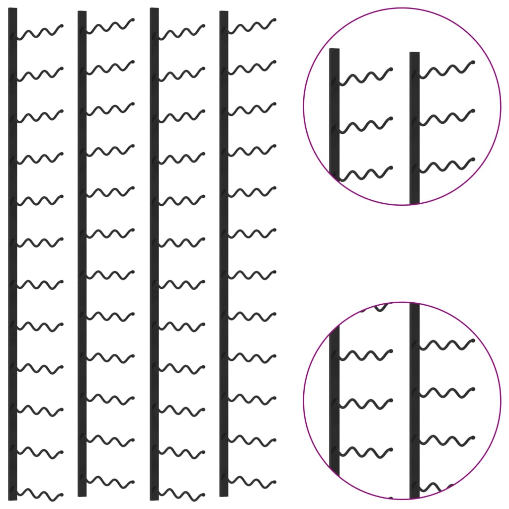 Väggmonteret vinställ for 72 flaskor 2 st sort jern