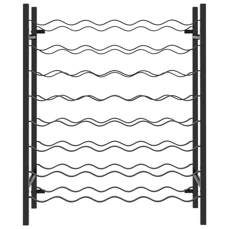 Vinställ för 48 flaskor svart metall