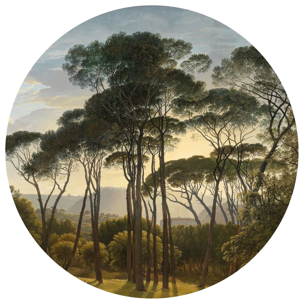 WallArt Tapet cirkelformad Umbrella Pines in Italy 190 cm