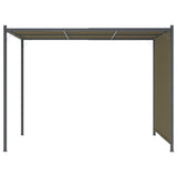 Pergola med infällbart tak 3x3 m taupe 180 g/m²