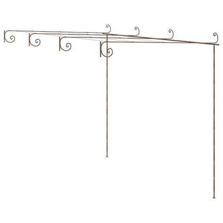 Pergola antikbrun 4x3x2,5 m järn