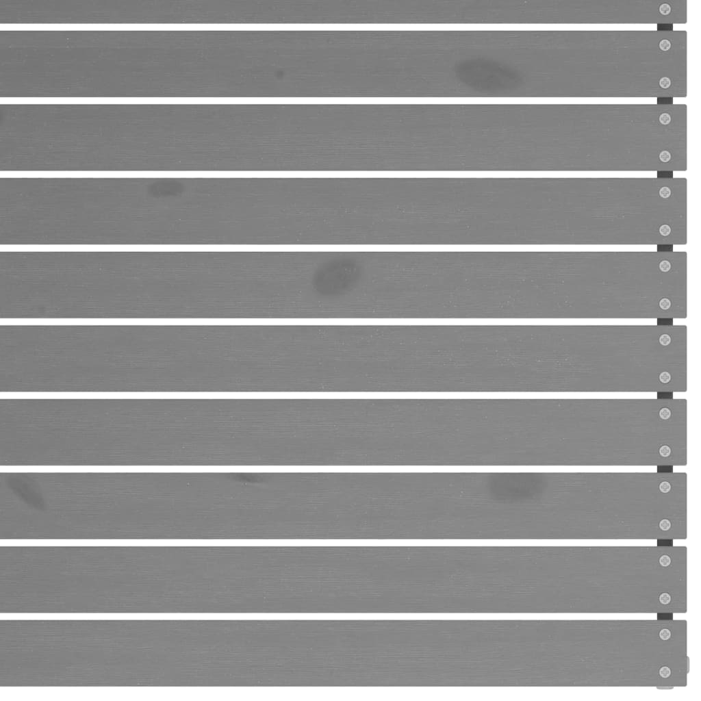 Hörnsektion till trädgårdssoffa grå massiv furu