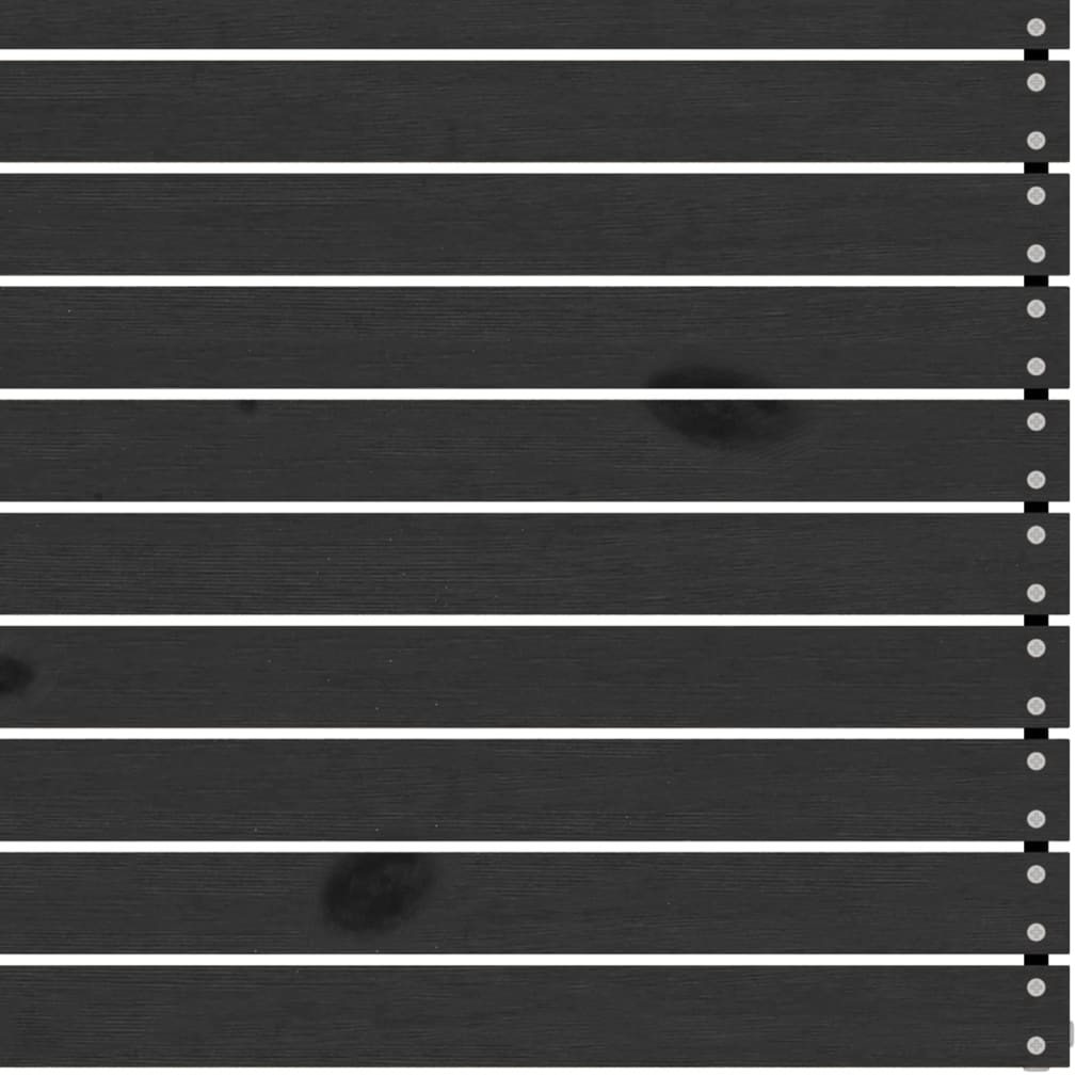 Trädgårdssoffa 2-sits sort massiv furu