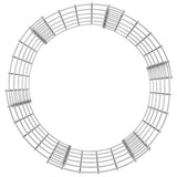 Planteringsgabion upphöjd rund galvaniserat stål Ø50x50 cm