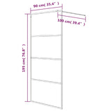 Duschvägg silver 90x195 cm klart ESG-glas