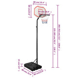 Basketkorg med stativ vit 282-352 cm polyeten