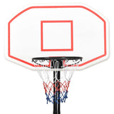 Basketkorg med stativ vit 258-363 cm polyeten