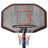 Basketkorg med stativ sort 258-363 cm polyeten