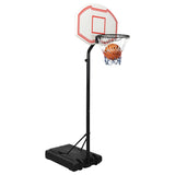 Basketkorg med stativ vit 237-307 cm polyeten