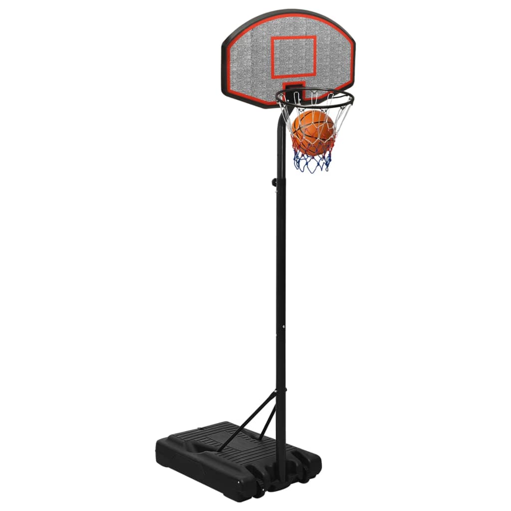 Basketkorg med stativ svart 237-307 cm polyeten