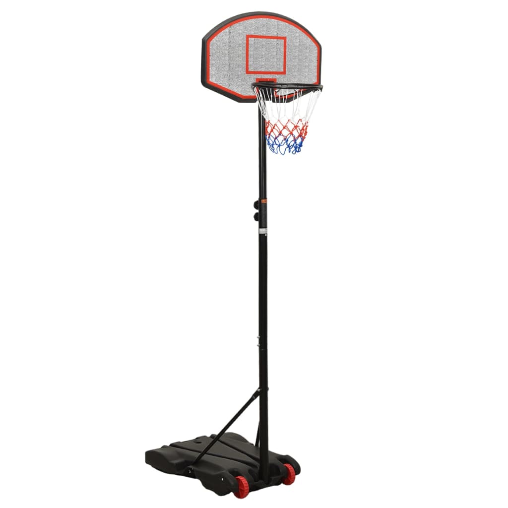 Basketkorg med stativ svart 216-250 cm polyeten