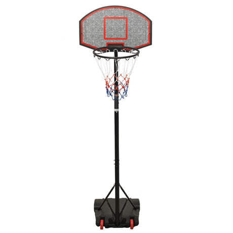 Basketkorg med stativ svart 216-250 cm polyeten