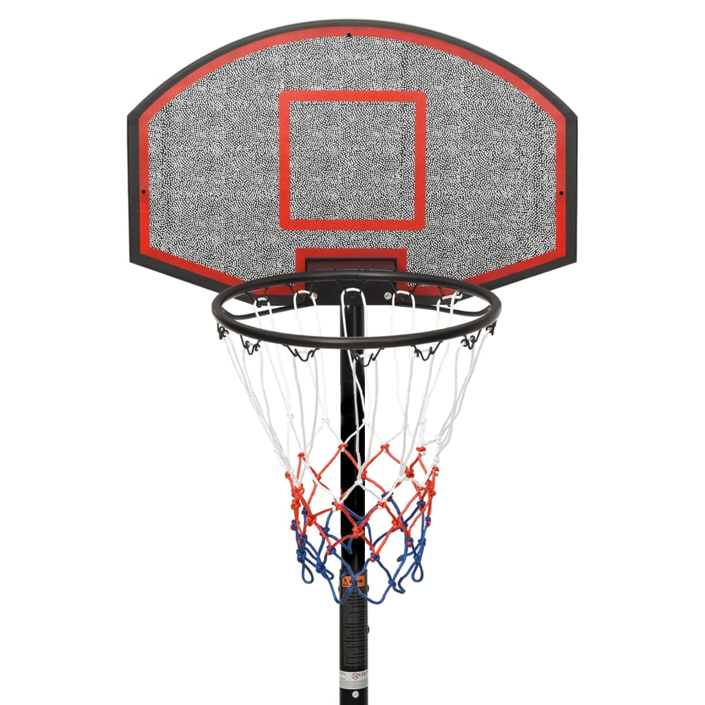 Basketkorg med stativ svart 216-250 cm polyeten